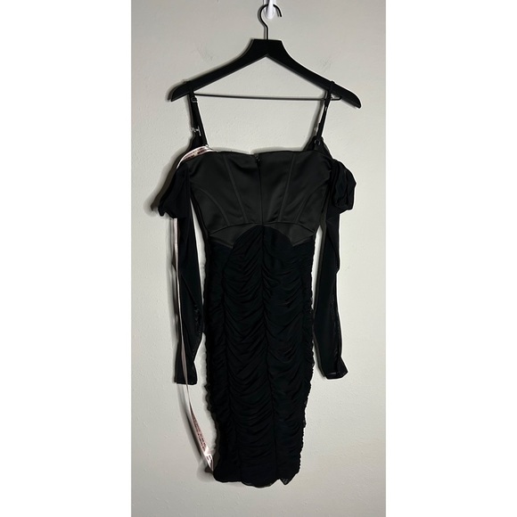 House of CB Freyja Black Gathered Corset Dress S Plus - Picture 7 of 16